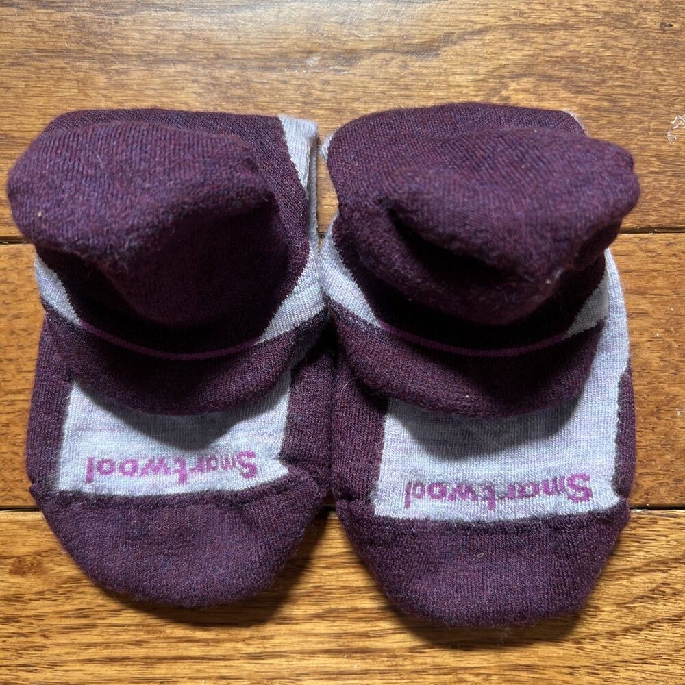 Smartwool Womens Run Targeted Cushion Low Ankle Purple Wool Blend Advanced Sz L - Picture 8 of 12